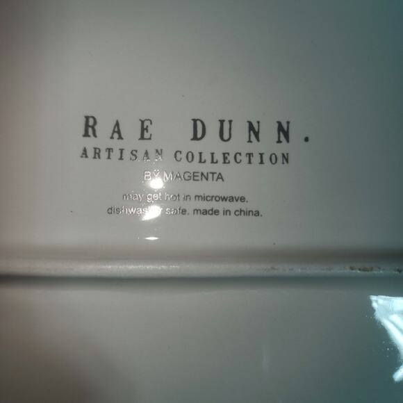 RAE DUNN EUC 14" OVAL GNOME MERRY MAGIC SERVING PLATE PLATTER - Picture 3 of 4